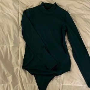 Super Cute Abercrombie and Fitch Green Mock Neck Body Suit!